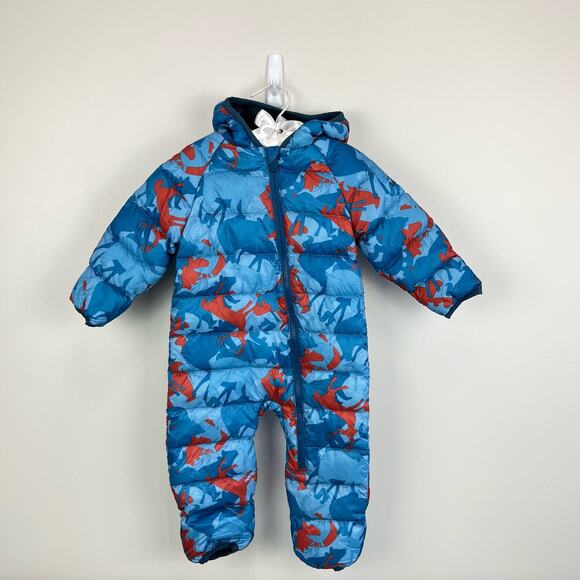 L.L. Bean Other - L.L. Bean Infants' Ultralight 650 Bunting Rust Orange Animal Camo 3-6 Months